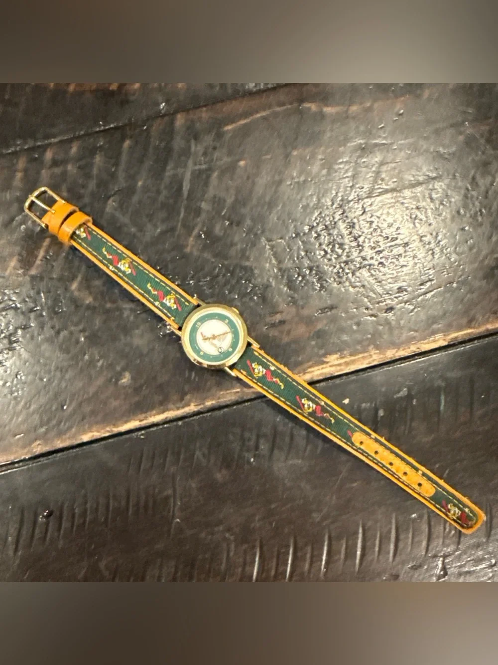 Vintage 80s 90s Ronica Quartz Ladies Watch Baseball Needs Battery Not Tested